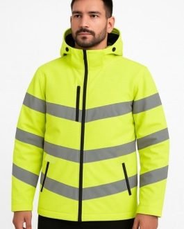 High-vis jas – hoog zichtbaarheid jas – soft shell – Fluorescerend Geel