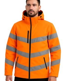 High-vis jas – hoog zichtbaarheid jas – soft shell – Flouorescerend Oranje
