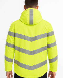 High-vis jas – hoog zichtbaarheid jas – soft shell – Fluorescerend Geel