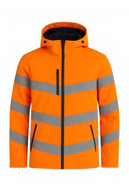 High-vis jas - hoog zichtbaarheid jas - soft shell - Flouorescerend Oranje - Image 5
