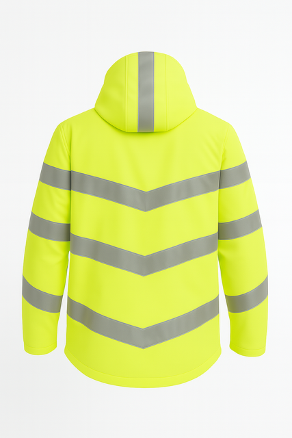 High-vis jas - hoog zichtbaarheid jas - soft shell – Fluorescerend Geel - Image 6