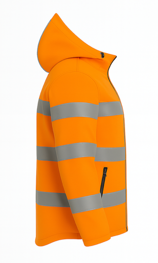 High-vis jas - hoog zichtbaarheid jas - soft shell - Flouorescerend Oranje - Image 7